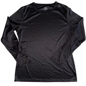 Cuddl Duds Stay Warm Black Long Sleeve Shirt Sz L